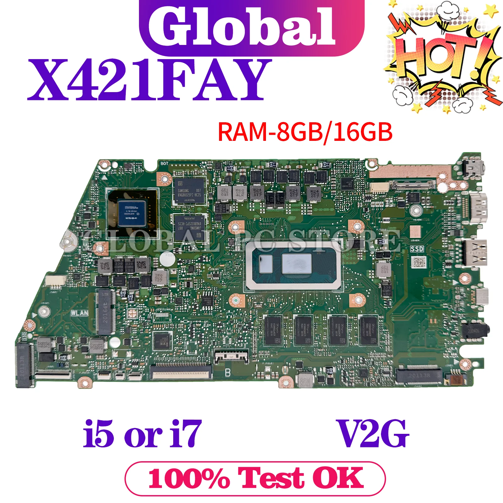 KEFU Ʈ κ, ASUS X421FAY X421FQY I421FQY X421FFY X421FPY, i5, i7 10  RAM-8GB, 16GB V2G